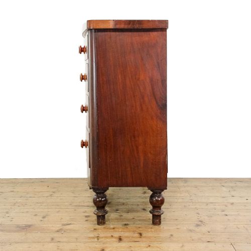 fig 3. Antique Mahogany Bow Front Chest of Drawers

