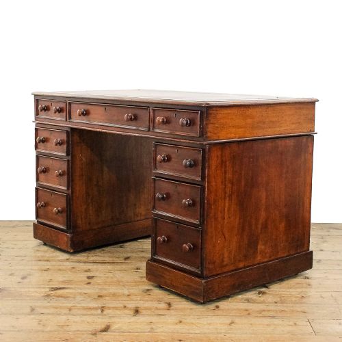 fig 1. Antique Mahogany Pedestal Desk
