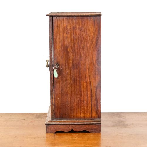 fig 3. Antique Edwardian Oak Smokers Cabinet