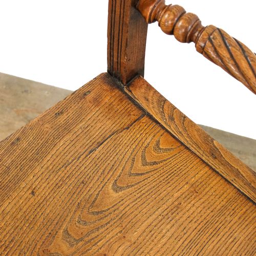 PAIR OF ANTIQUE ELM CHAIRS - ADDITIONAL PHOTO 8