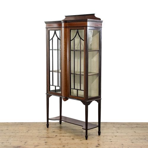 fig 1. Antique Edwardian Mahogany Display Cabinet