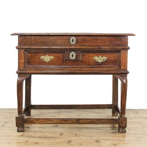 fig 1. Antique Early 18th Century Oak Side Table