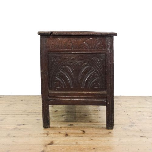 fig 1. Antique Carved Oak Coffer
