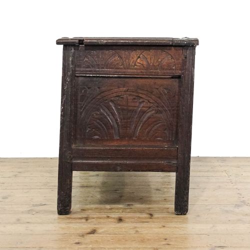 fig 2. Antique Carved Oak Coffer