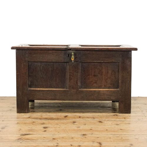 fig 1. Antique 18th Century Oak Coffer
