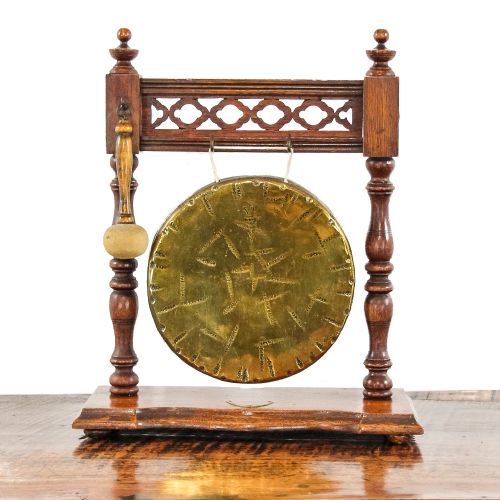 fig 1. Antique Victorian Brass Table Gong