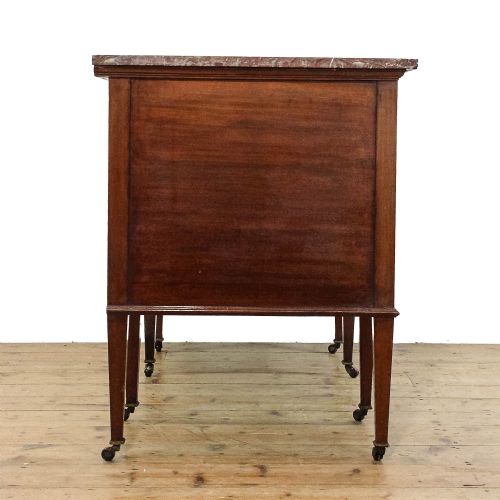 fig 2. Antique Mahogany And Marble Desk by Maple & Co