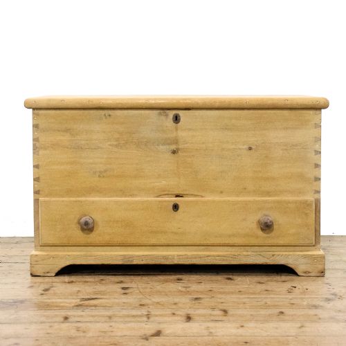 fig 1. Large Antique Pine Mule Chest