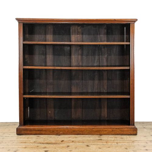 Antique Late Victorian Mahogany Open Bookcase
