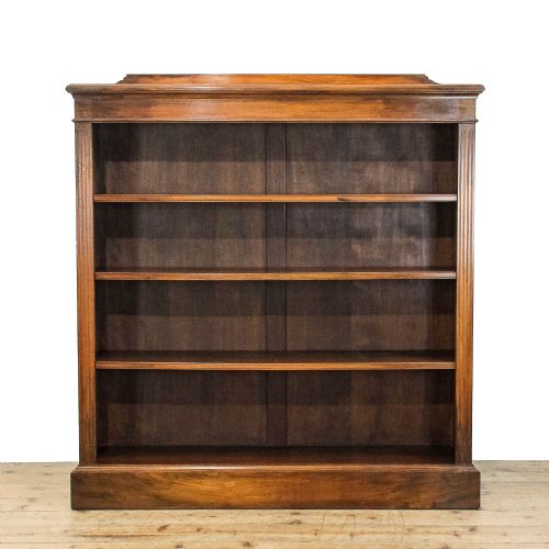 Antique Edwardian Mahogany Open Bookcase
