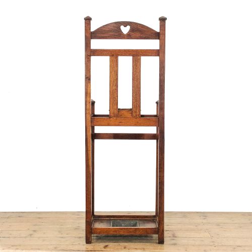 fig 2. Antique Arts and Crafts Oak Hall Stand