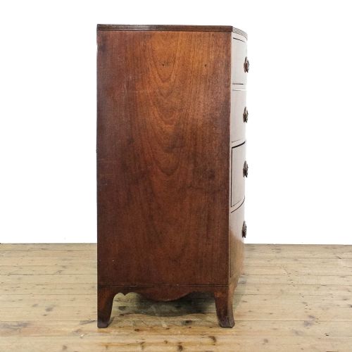 fig 1. Antique George III Mahogany Bow Front Chest of Drawers