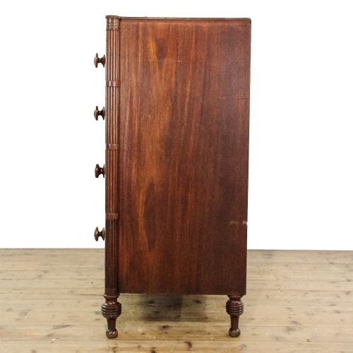 fig 3. Antique Regency Mahogany Bow Front Chest of Drawers
