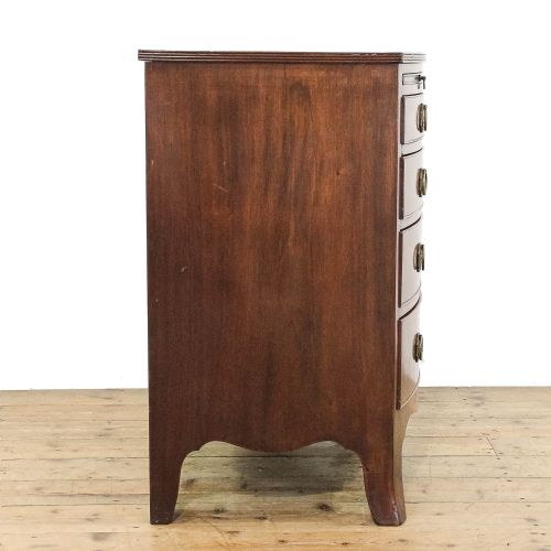 fig 1. Antique Mahogany Bow Front Chest of Drawers