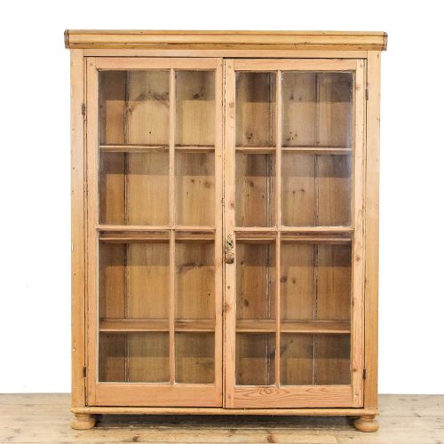 Antique Pine Glazed Bookcase
