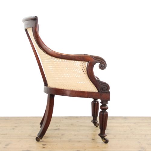 fig 2. Antique Mid 19th Century Bergere Library Chair