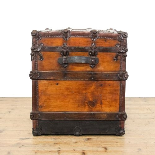 fig 2. Antique Leather Bound Cabin Trunk