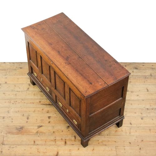 ANTIQUE 18TH CENTURY OAK MULE CHEST - ADDITIONAL PHOTO 4
