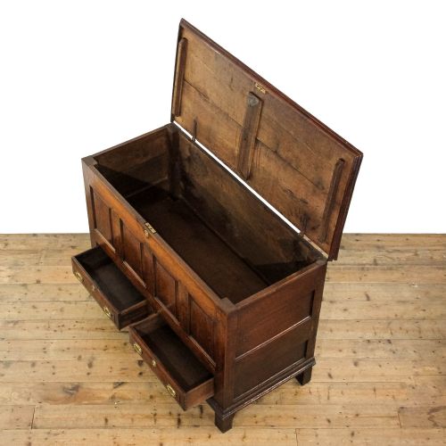 ANTIQUE 18TH CENTURY OAK MULE CHEST - ADDITIONAL PHOTO 5
