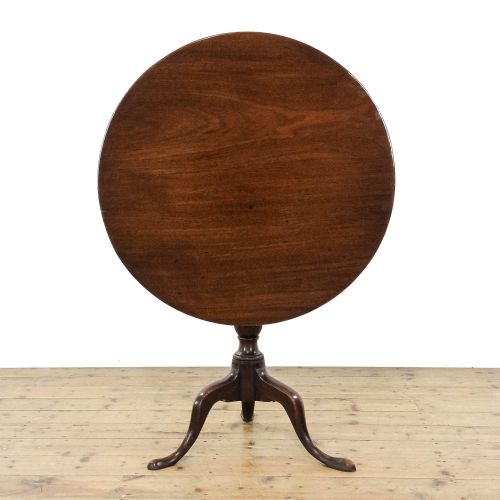 fig 1. Antique Mahogany Tilt Top Table
