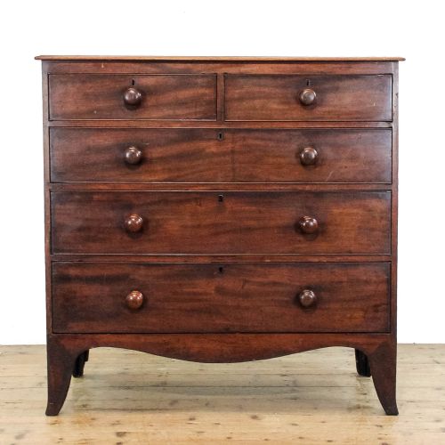 fig 1. Antique 19th Century Mahogany Chest of Drawers