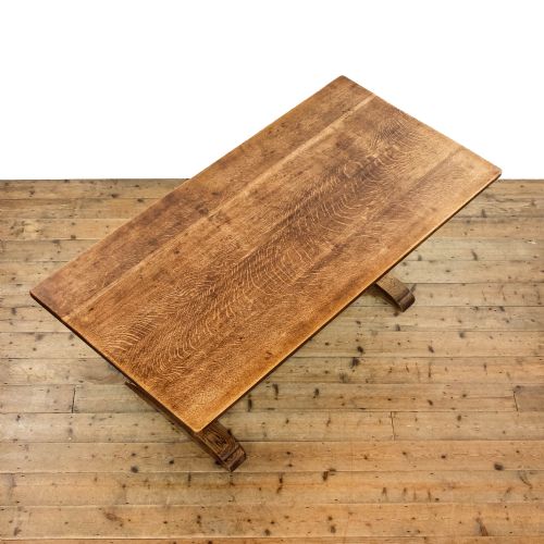 LARGE ANTIQUE OAK REFECTORY TABLE - ADDITIONAL PHOTO 5