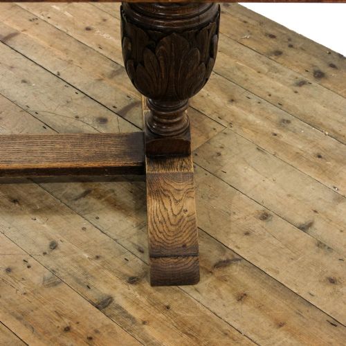 LARGE ANTIQUE OAK REFECTORY TABLE - ADDITIONAL PHOTO 9
