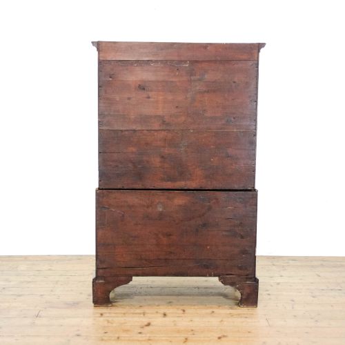 ANTIQUE GEORGE III MAHOGANY CHEST ON CHEST - ADDITIONAL PHOTO 2