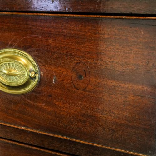ANTIQUE GEORGE III MAHOGANY CHEST ON CHEST - ADDITIONAL PHOTO 5
