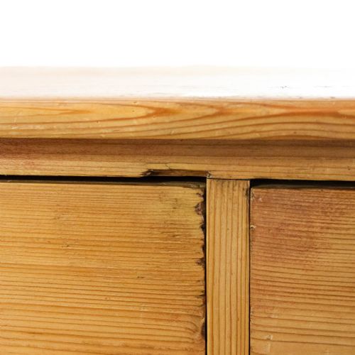 ANTIQUE VICTORIAN PINE CHEST OF DRAWERS - ADDITIONAL PHOTO 6