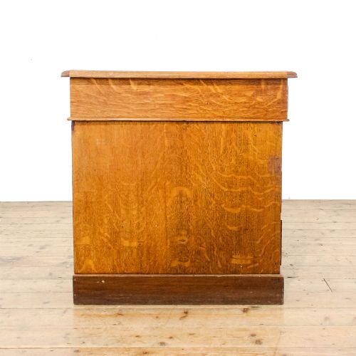fig 1. Antique Victorian Oak Pedestal Desk