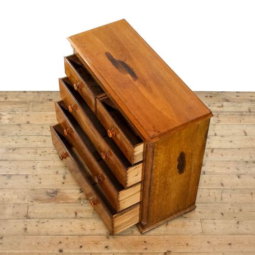 ANTIQUE 19TH CENTURY OAK CHEST OF DRAWERS - ADDITIONAL PHOTO 5
