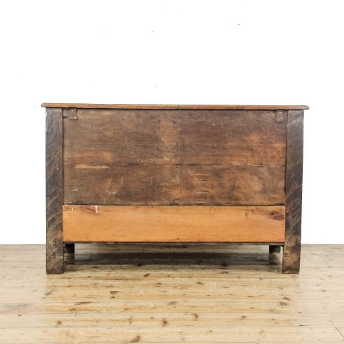 fig 2. Antique George III Oak and Mahogany Mule Chest