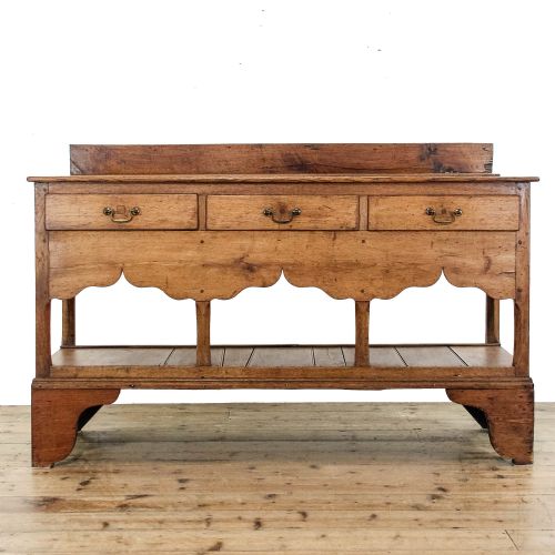 fig 1. Antique 18th Century Oak Dresser Base