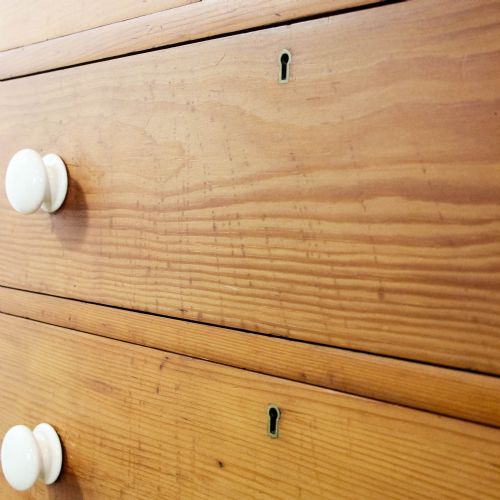 ANTIQUE VICTORIAN PINE CHEST OF DRAWERS - ADDITIONAL PHOTO 9