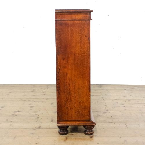 fig 1. Antique Victorian Long Oak Bookcase