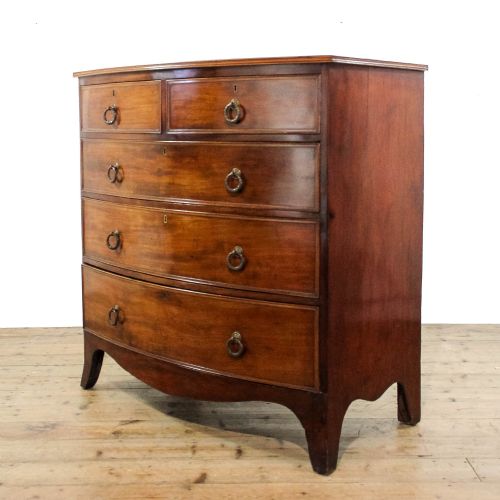 Antique 19th Century Mahogany Bow Front Chest of Drawers
