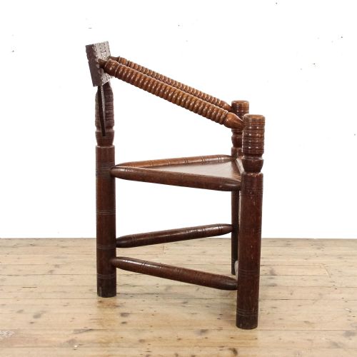 fig 1. Antique Victorian Oak Corner Chair
