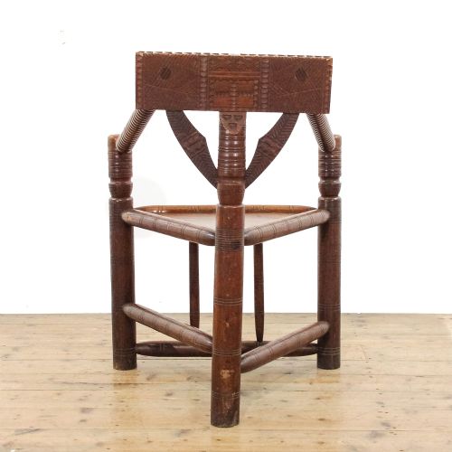 fig 2. Antique Victorian Oak Corner Chair
