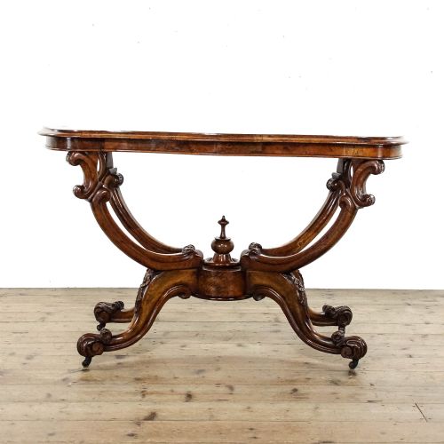 fig 2. Antique Victorian Walnut Serpentine Centre Table