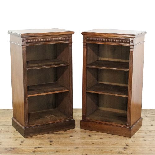fig 1. Pair of Mahogany Open Bookcases