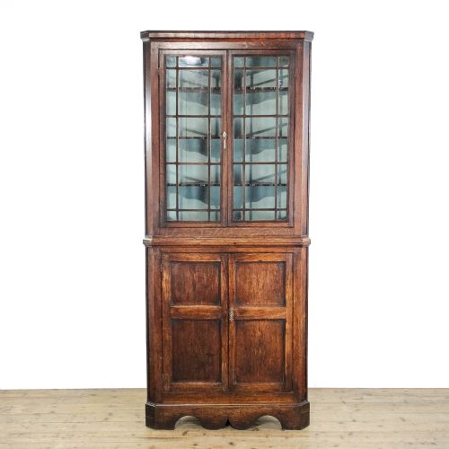 fig 1. Antique 19th Century Welsh Oak Corner Cabinet