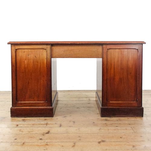 fig 2. Antique Victorian Mahogany Kneehole Desk
