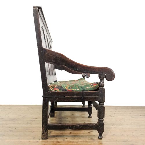 ANTIQUE OAK SETTLE BENCH - ADDITIONAL PHOTO 1