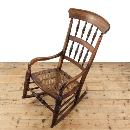 ANTIQUE WINDSOR SPINDLE BACK ROCKING CHAIR - ADDITIONAL PHOTO 5