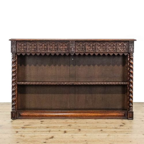 fig 1. Antique Low 19th Century Gothic Open Bookcase