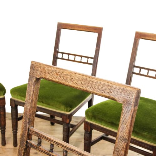 fig 2. Set of Eight Antique Victorian Oak Dining Chairs
