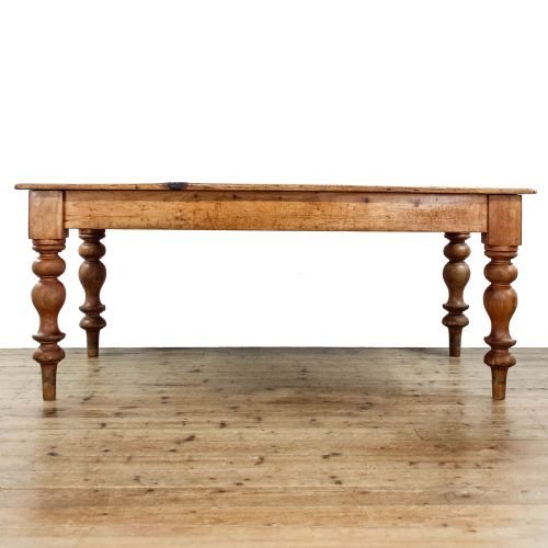 fig 2. Antique Victorian Large Pine Farmhouse Table