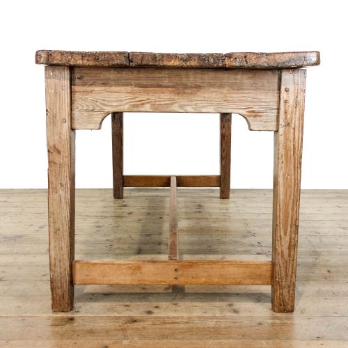 fig 1. Large Antique Rustic Pine Table