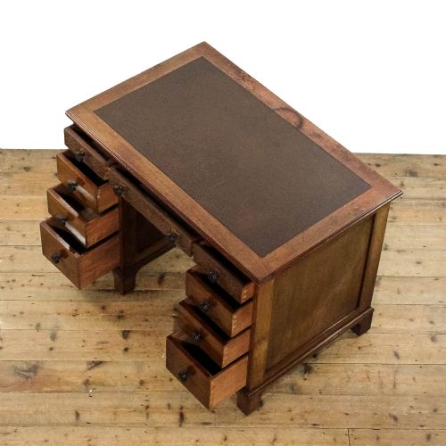 ANTIQUE MAHOGANY KNEEHOLE DESK - ADDITIONAL PHOTO 4